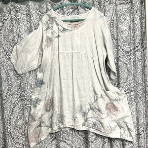 NWT Blue Fish Linen Tunic